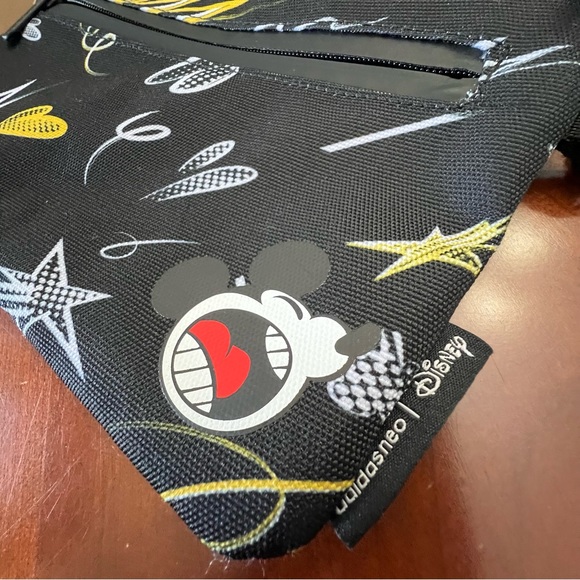 NEW Adidas x Disney Mickey Crossbody Zip Purse Bag Limited Edition Black 9x6”x1” - Picture 4 of 17